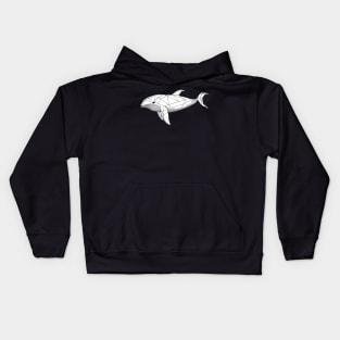 Geometric Whale Kids Hoodie